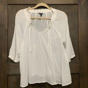 Express white 3/4 sleeve top